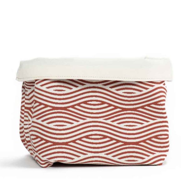 Set of 2 Cotton Canvas Planters or Storage Bins / Orange / Fair Trade - Picture 5 of 5